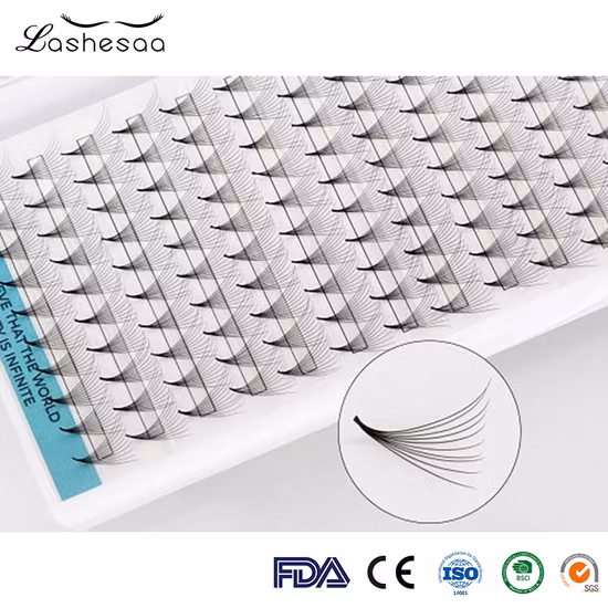 Mengfan China Classic Hybrid Lashes Suppliers Wholesale Pink/Purple /White Lashes Mage Volume Individual Lash Wispy Spike Eyelashes Pointy Base Pre Made Fans